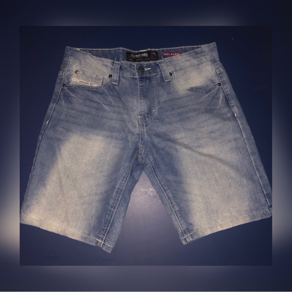 Ecko Unlimited Light Blue Denim Jean Shorts
